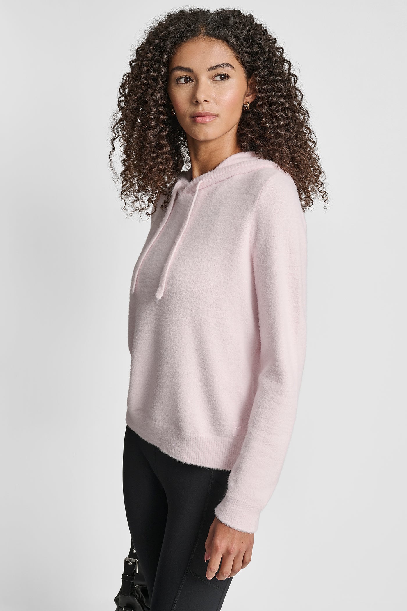 FEATHER YARN HOODIE WITH DRAWCORD AND TONAL LOGO - Image 4