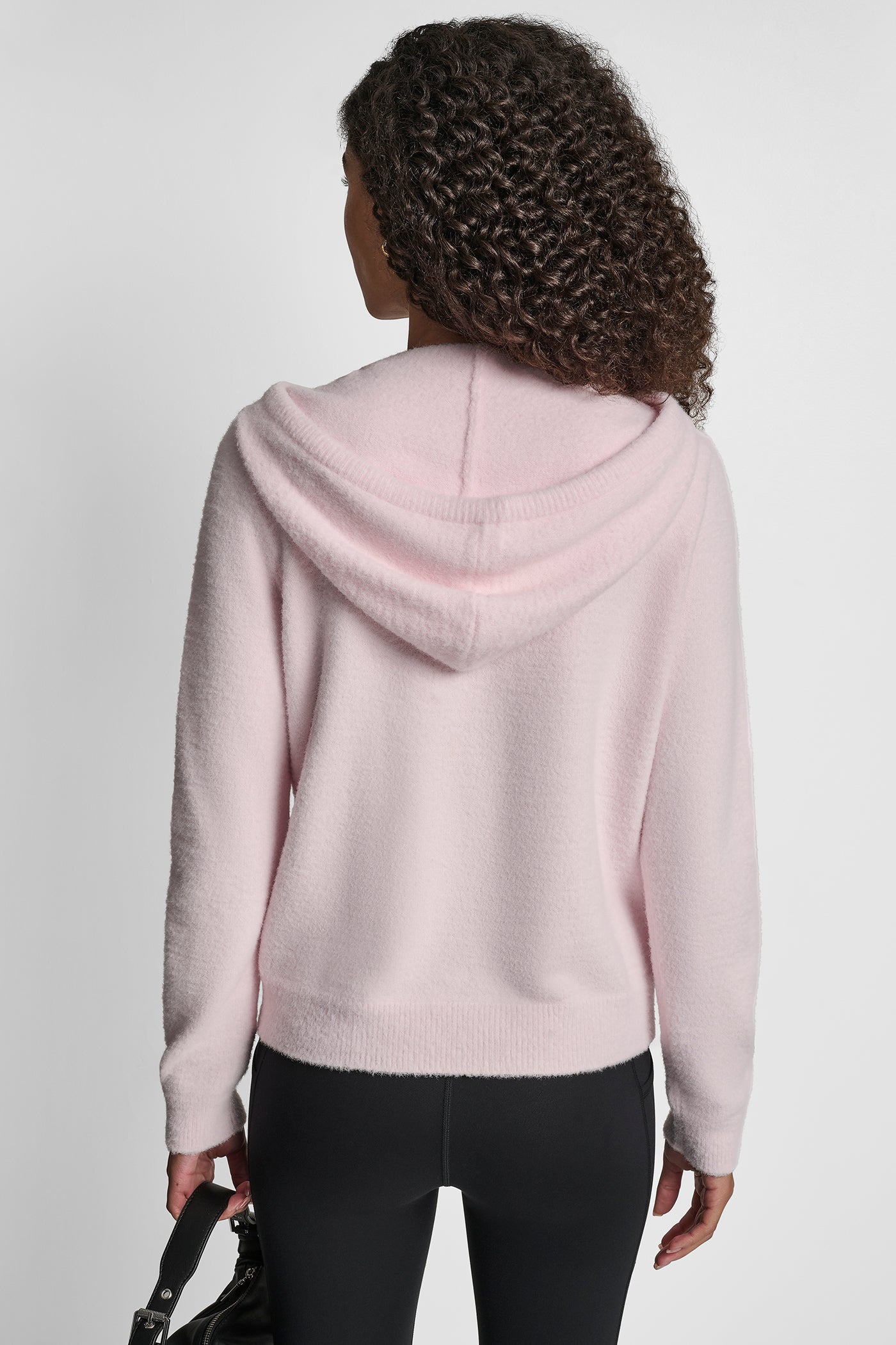 FEATHER YARN HOODIE WITH DRAWCORD AND TONAL LOGO - Image 3