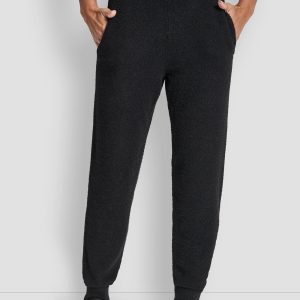 FEATHER YARN JOGGER WITH POCKETS AND TONAL LOGO