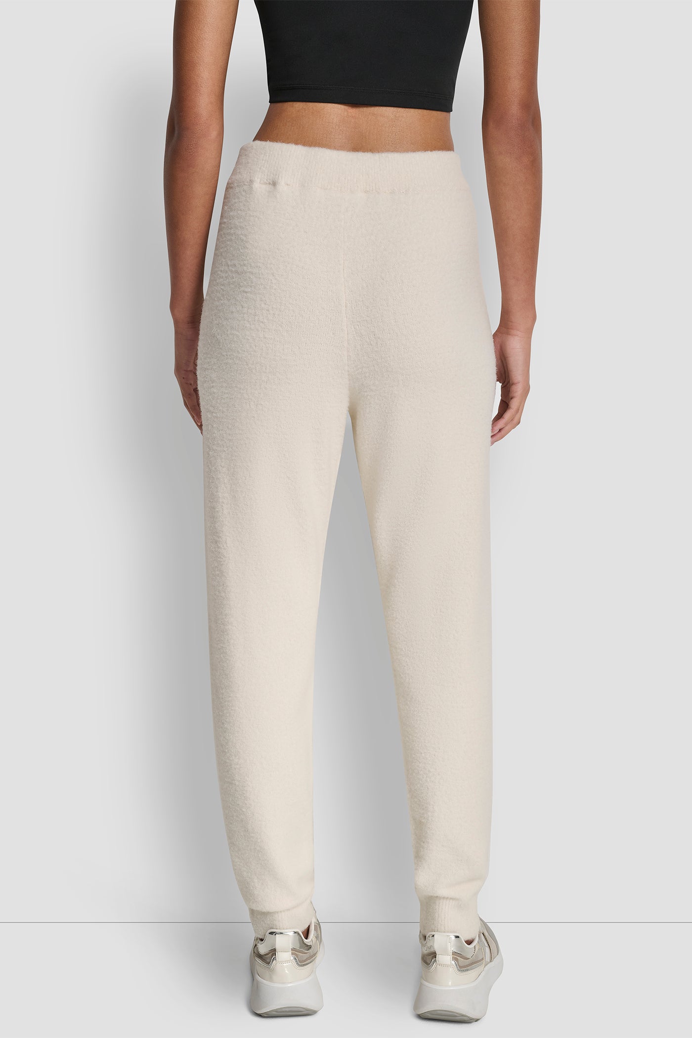 FEATHER YARN JOGGER WITH POCKETS AND TONAL LOGO - Image 3