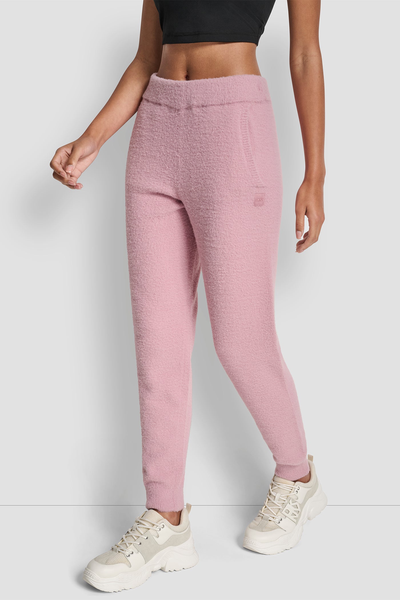 FEATHER YARN JOGGER WITH POCKETS AND TONAL LOGO - Image 4