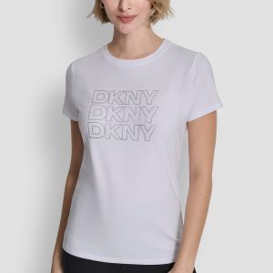 TRIPLE RHINESTONE FOIL LOGO TEE