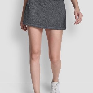 SPACEDYE SKORT WITH BUILT IN BIKE SHORT
