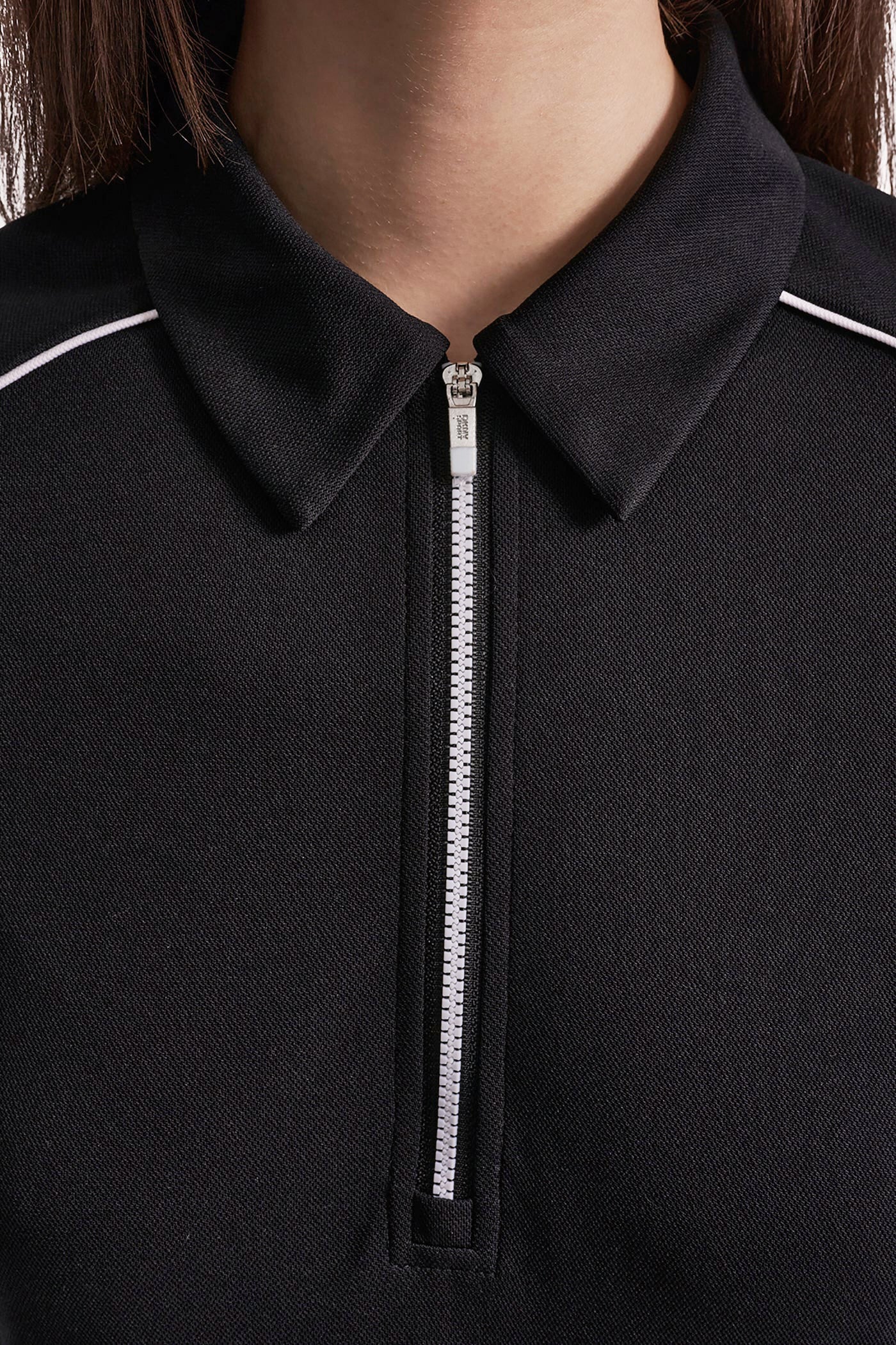 HALF-ZIP POLO DRESS WITH CONTRAST PIPING - Image 6