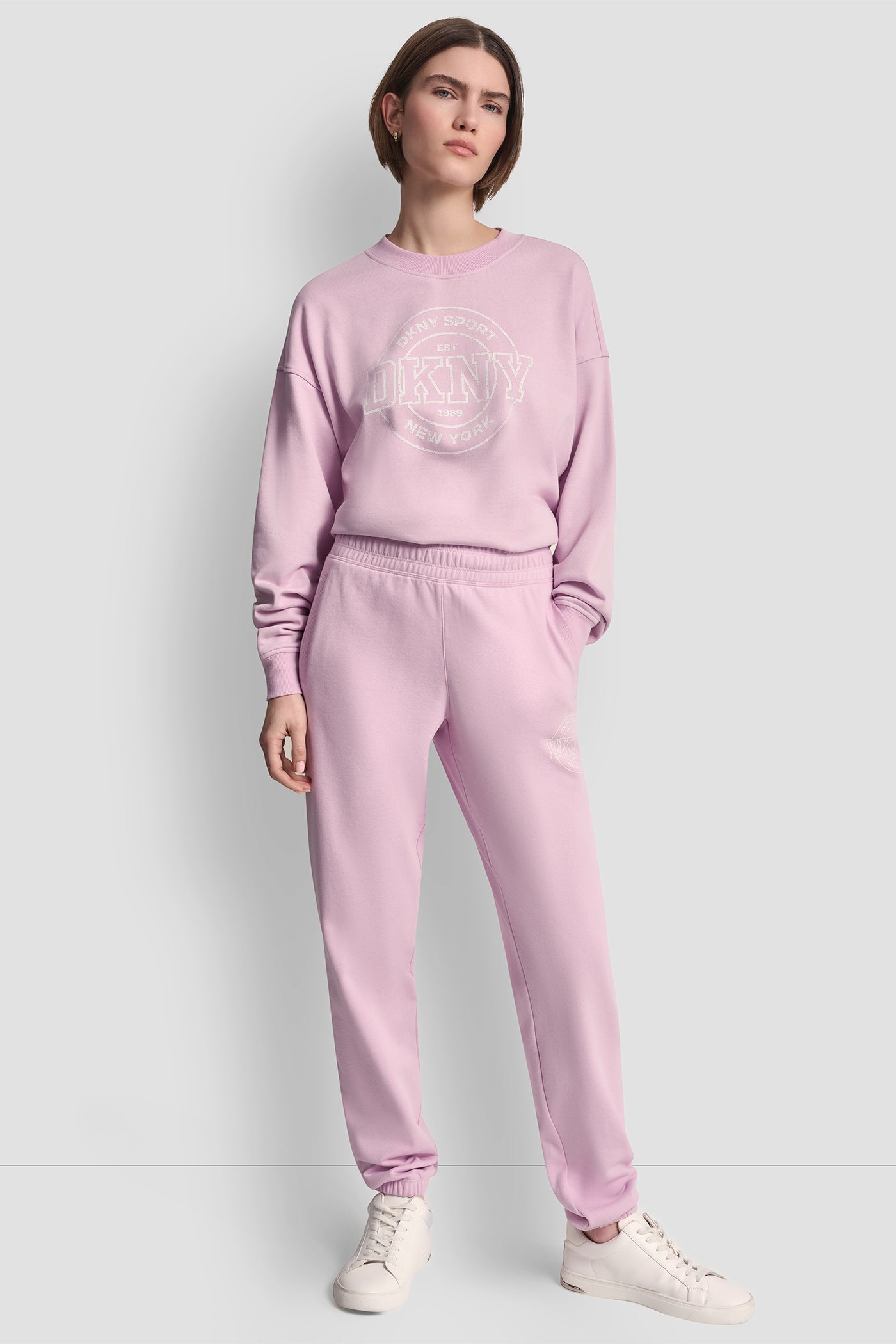 COTTON-BLEND TERRY HIGH-RISE LOGO RELAXED JOGGER - Image 6