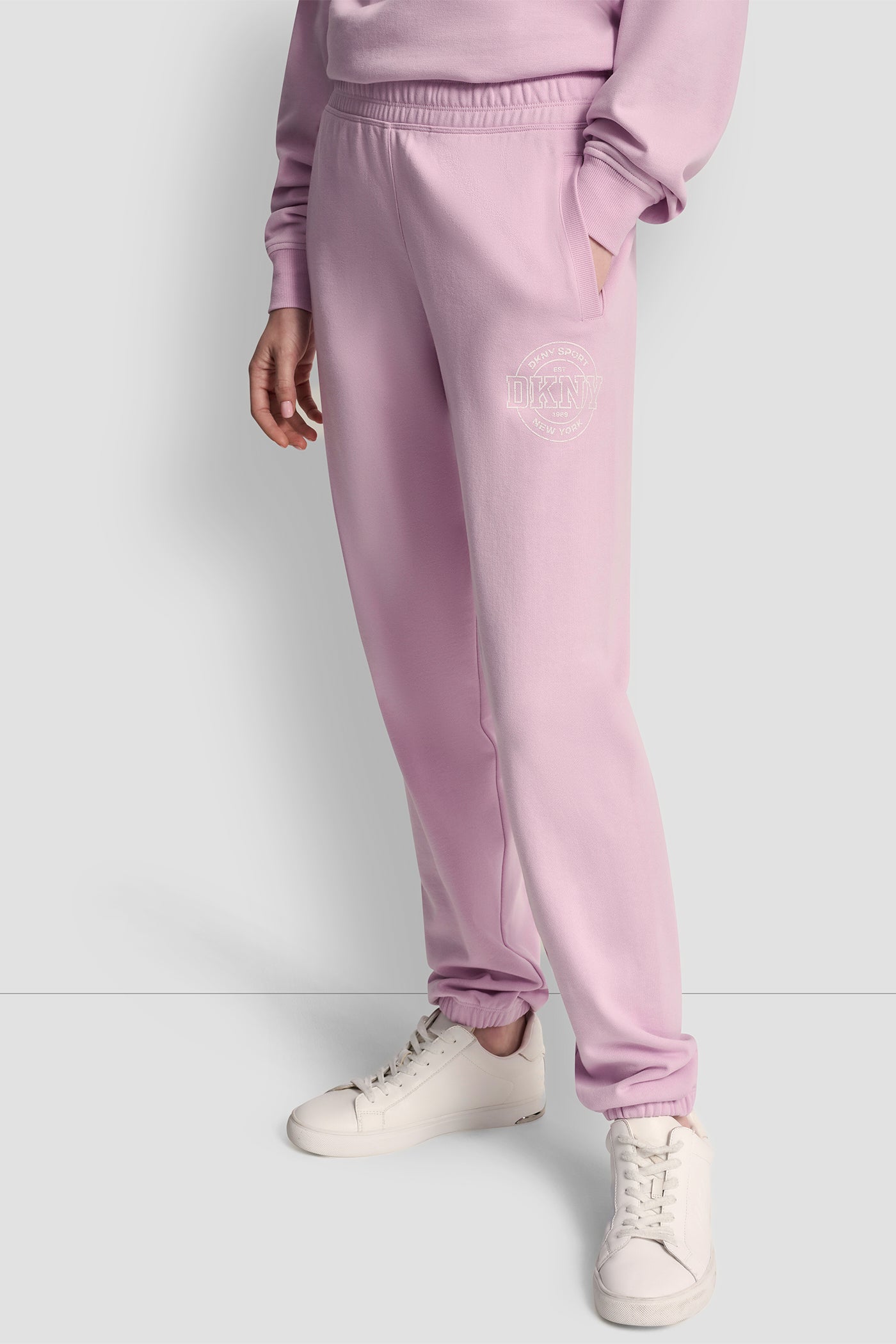 COTTON-BLEND TERRY HIGH-RISE LOGO RELAXED JOGGER - Image 4