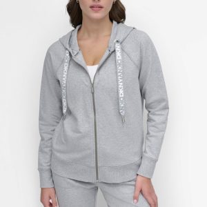 TWO-TONE LOGO DRAWSTRING HOODIE
