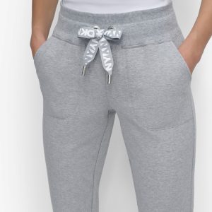 TWO-TONE HIGH-RISE LOGO DRAWSTRING SKINNY JOGGER
