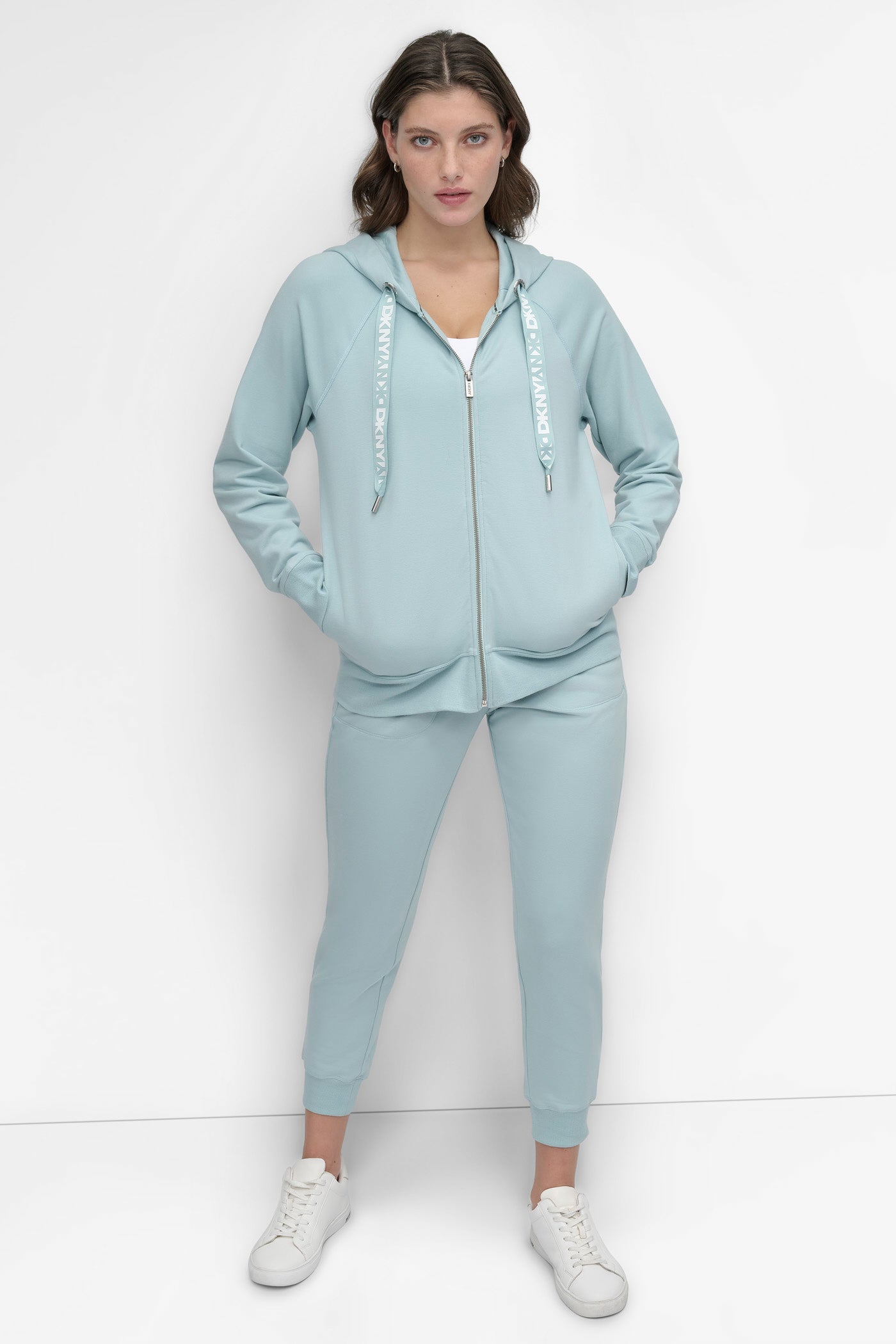 TWO-TONE LOGO DRAWSTRING HOODIE - Image 2