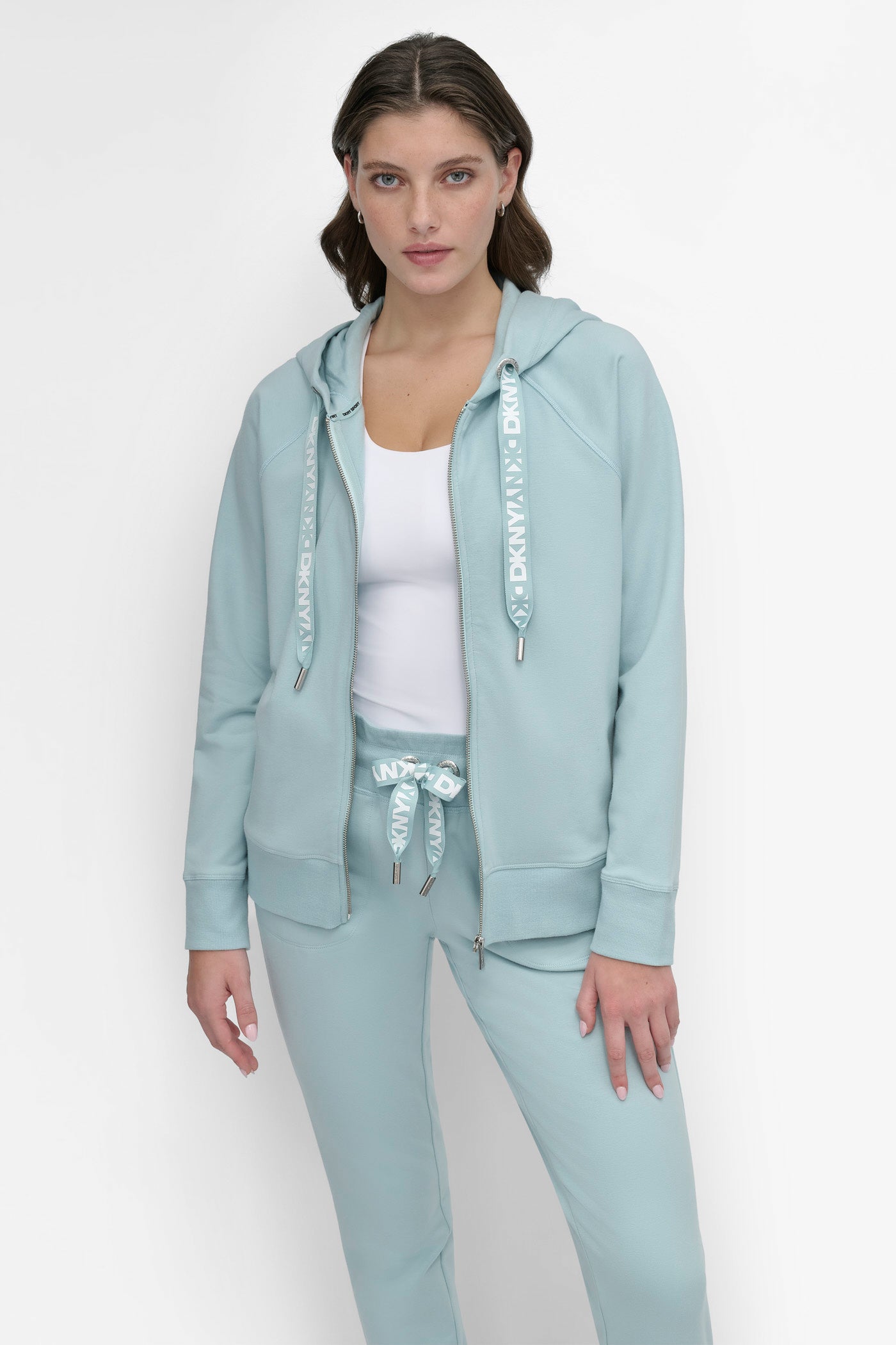 TWO-TONE LOGO DRAWSTRING HOODIE - Image 7