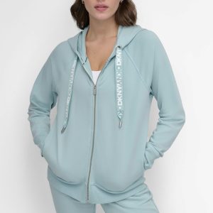 TWO-TONE LOGO DRAWSTRING HOODIE