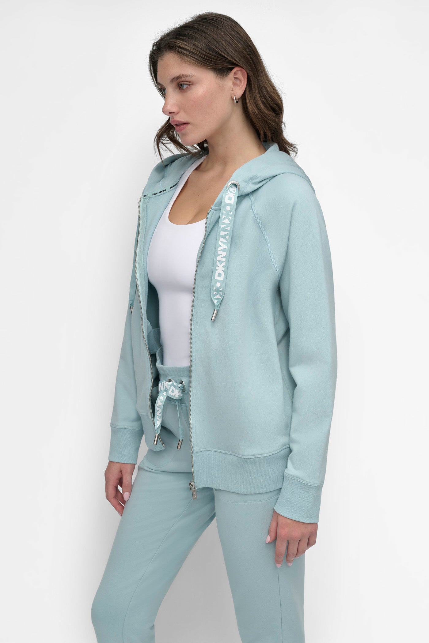TWO-TONE LOGO DRAWSTRING HOODIE - Image 4