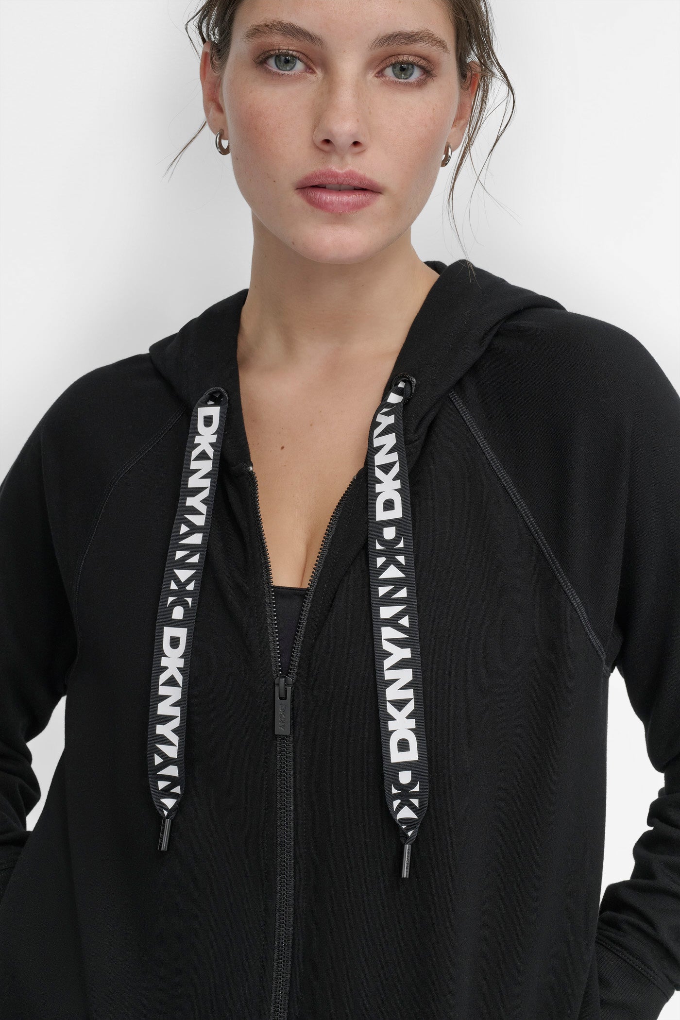 TWO-TONE LOGO DRAWSTRING HOODIE - Image 6