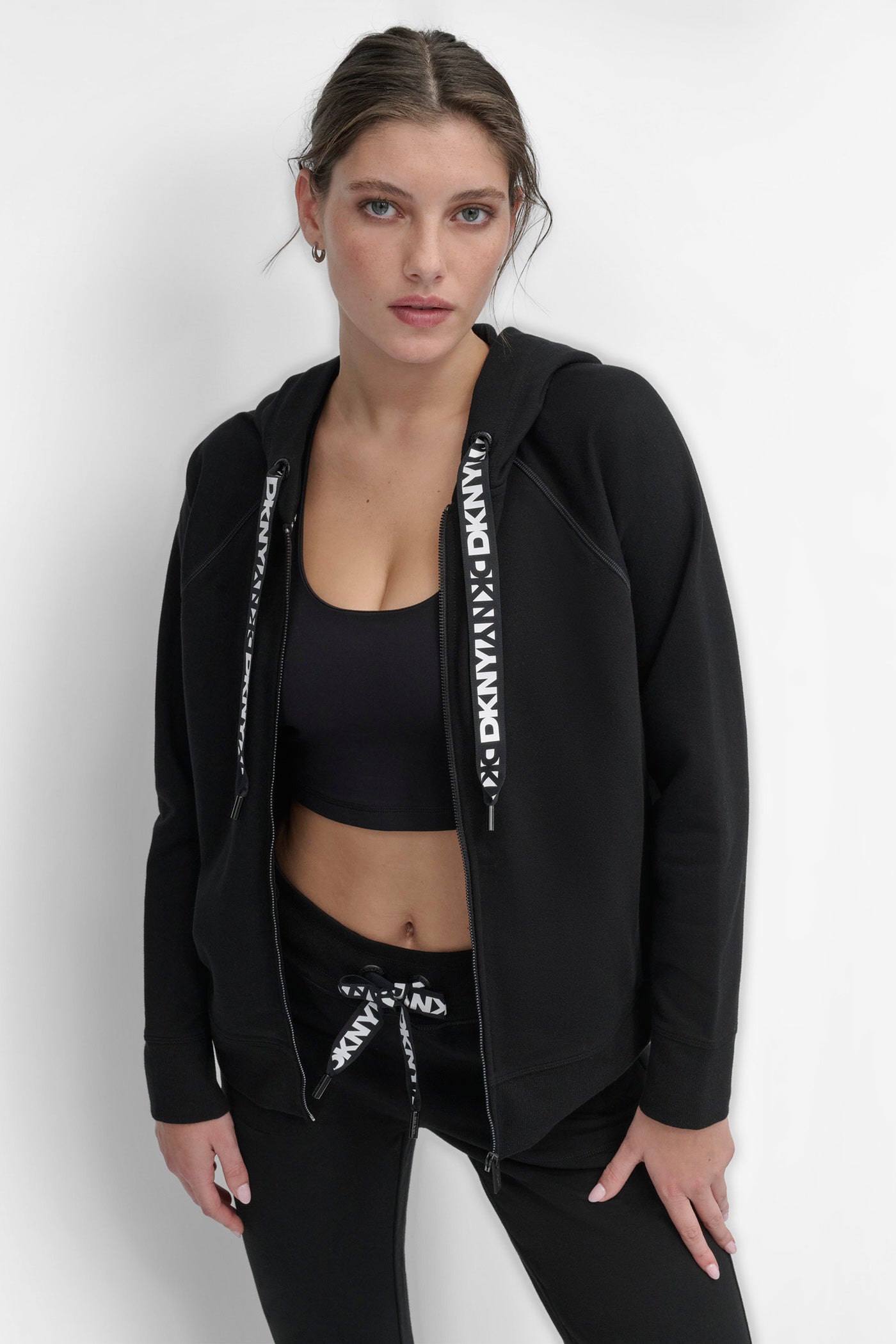 TWO-TONE LOGO DRAWSTRING HOODIE - Image 5