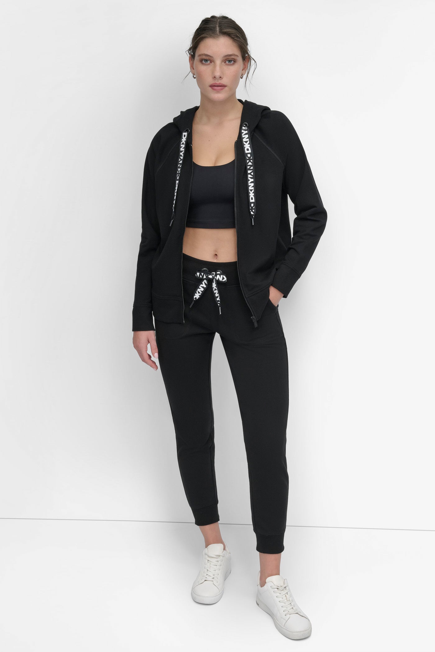 TWO-TONE LOGO DRAWSTRING HOODIE - Image 2