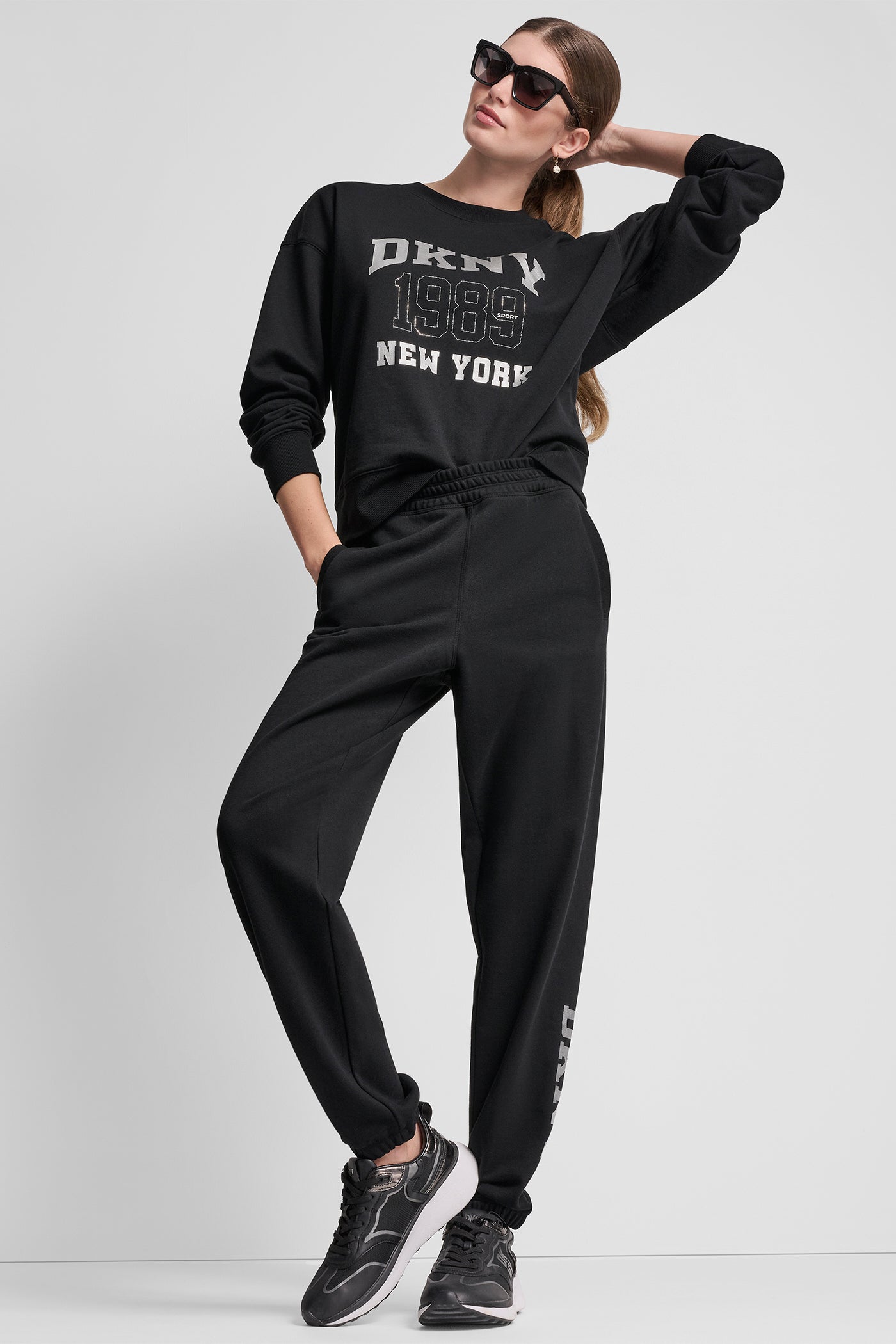 DKNY 1989 RHINESTUD LOGO JOGGER - Image 6