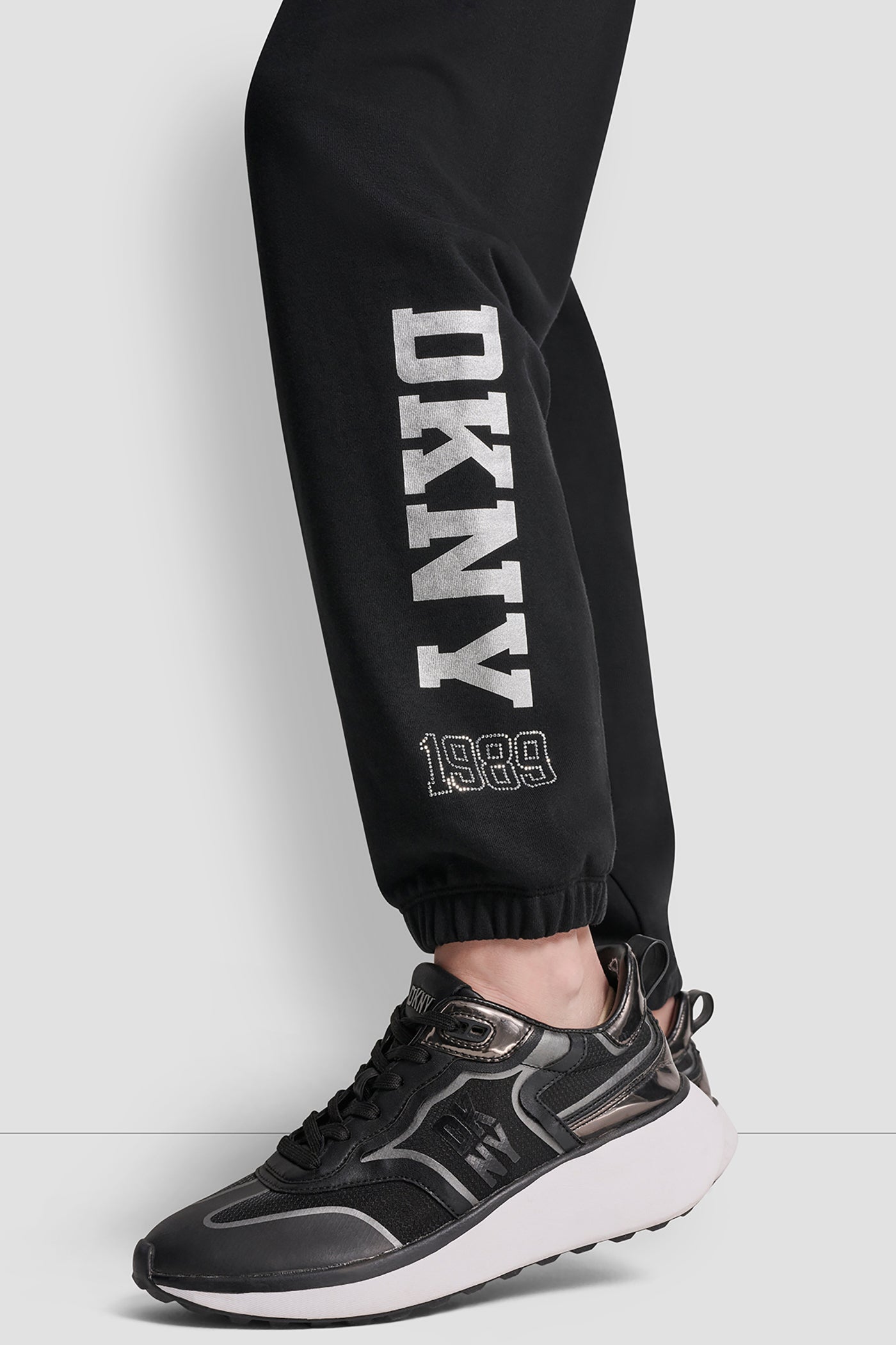 DKNY 1989 RHINESTUD LOGO JOGGER - Image 5