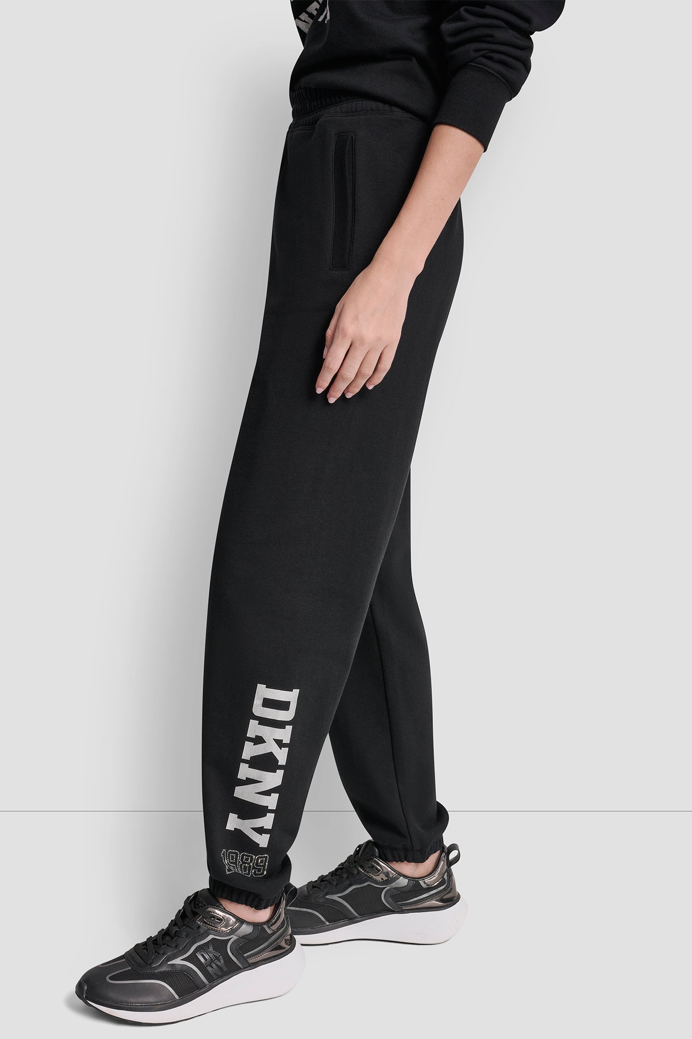 DKNY 1989 RHINESTUD LOGO JOGGER - Image 4