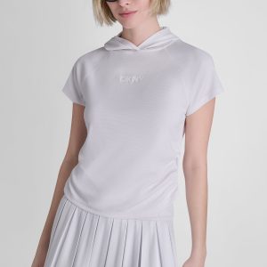 MESH HOODED LOGO TEE