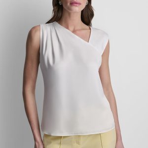 ASYMETRICAL SLEEVELESS BLOUSE
