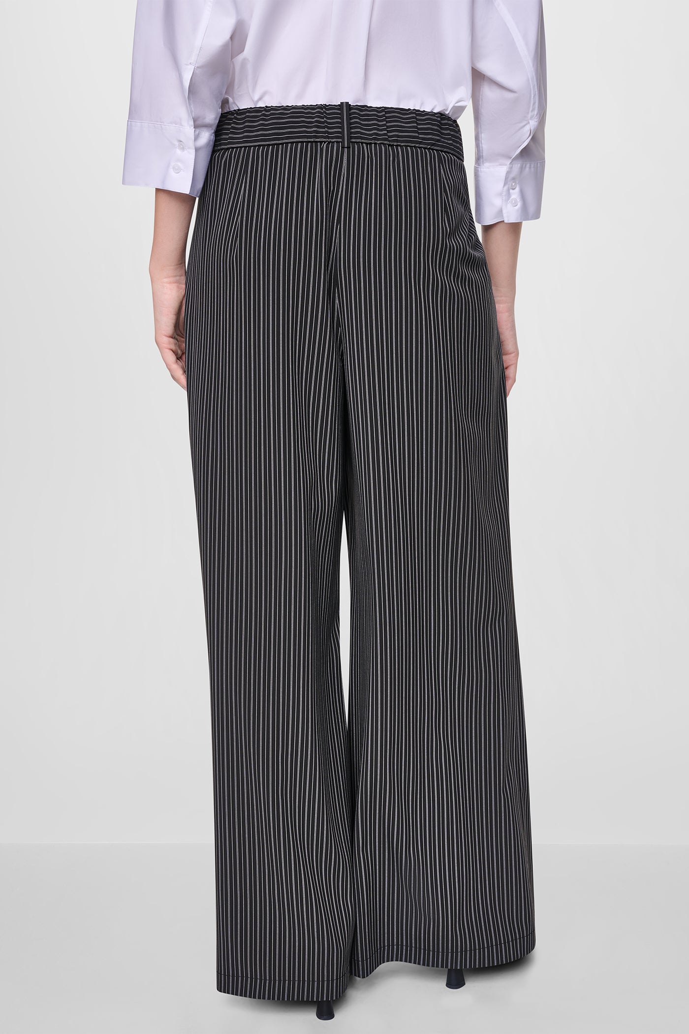 PINSTRIPE PLEATED STRAIGHT LEG COMMUTER PANT - Image 3