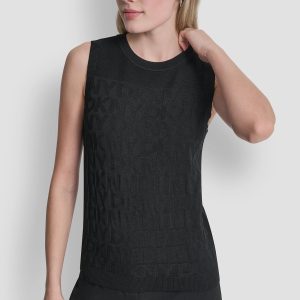 SWEATER TANK WITH ALL OVER LOGO