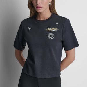 COTTON SHORT SLEEVE LOGO TOP