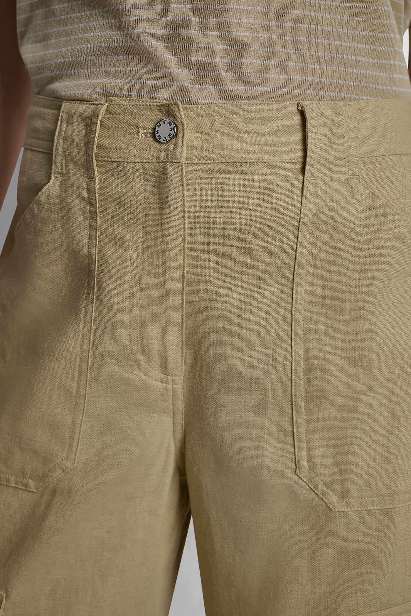 MID-RISE LINEN-BLEND STRAIGHT-LEG CARGO PANT - Image 7