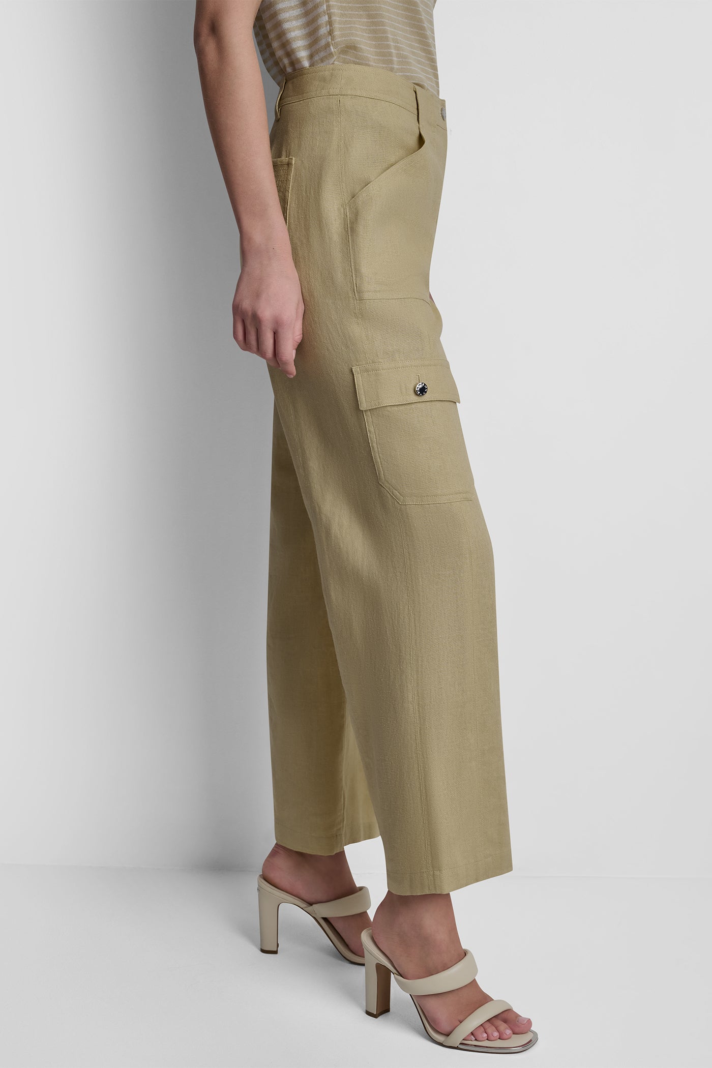 MID-RISE LINEN-BLEND STRAIGHT-LEG CARGO PANT - Image 4