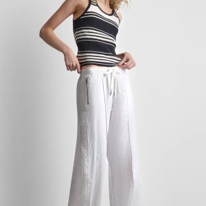 LOGO TRIM STRAIGHT-LEG PULL-ON PANT