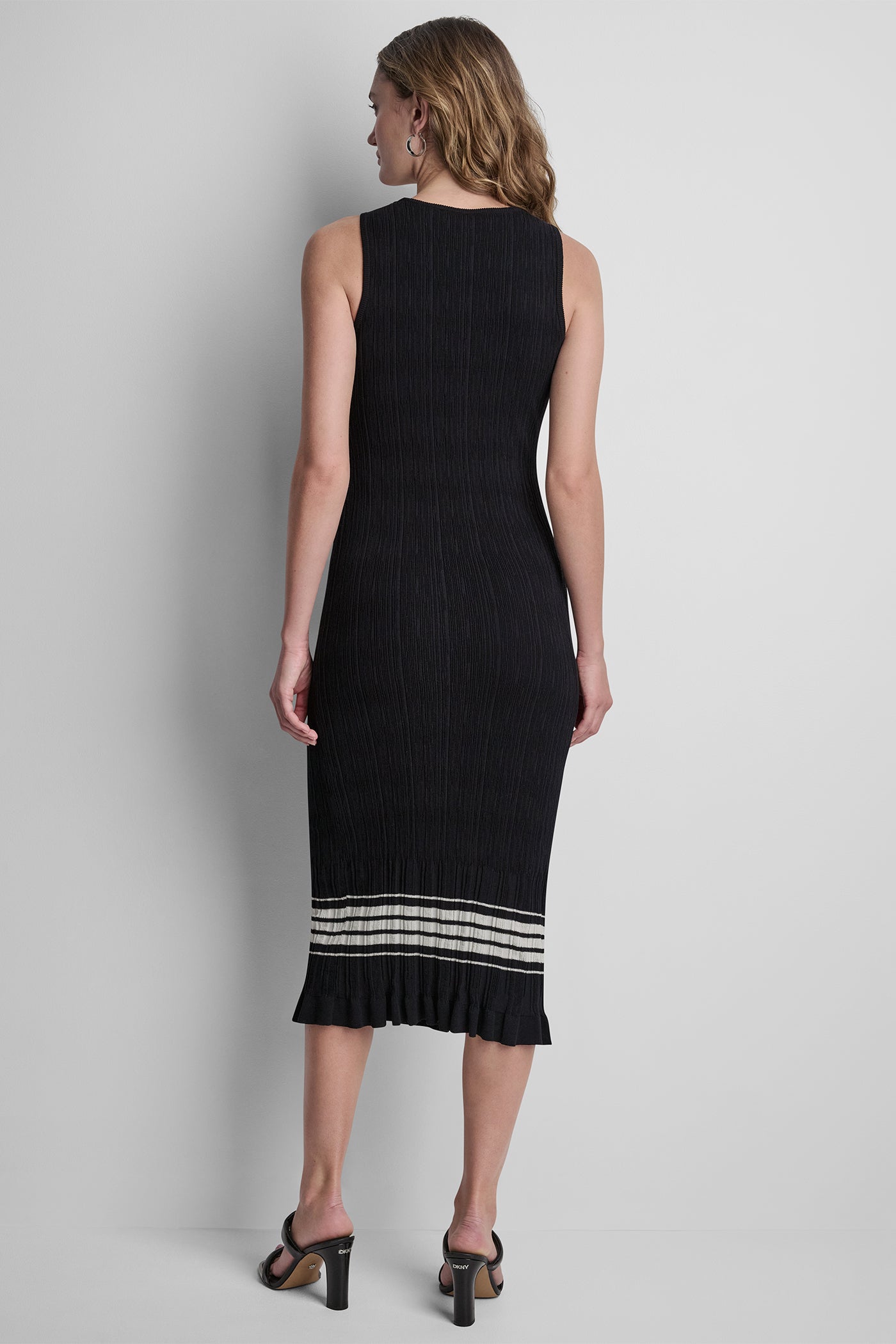 RIBBED COTTON-BLEND STRIPE MIDI SWEATER DRESS - Image 5