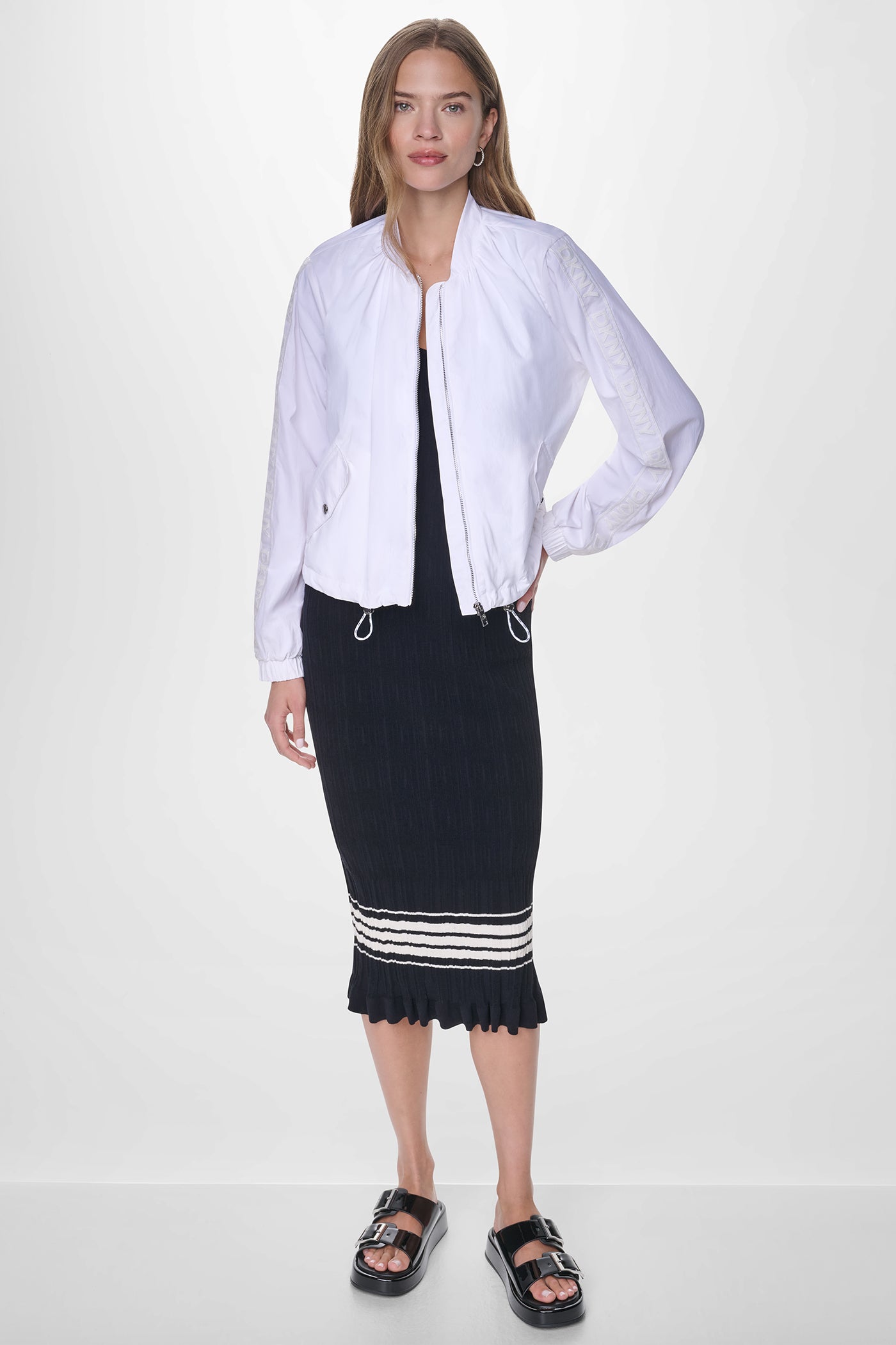 MESH LOGO TRIM HOODED JACKET - Image 2