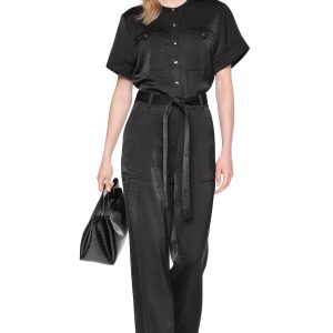 BUTTON FRONT UTILITY JUMPSUIT