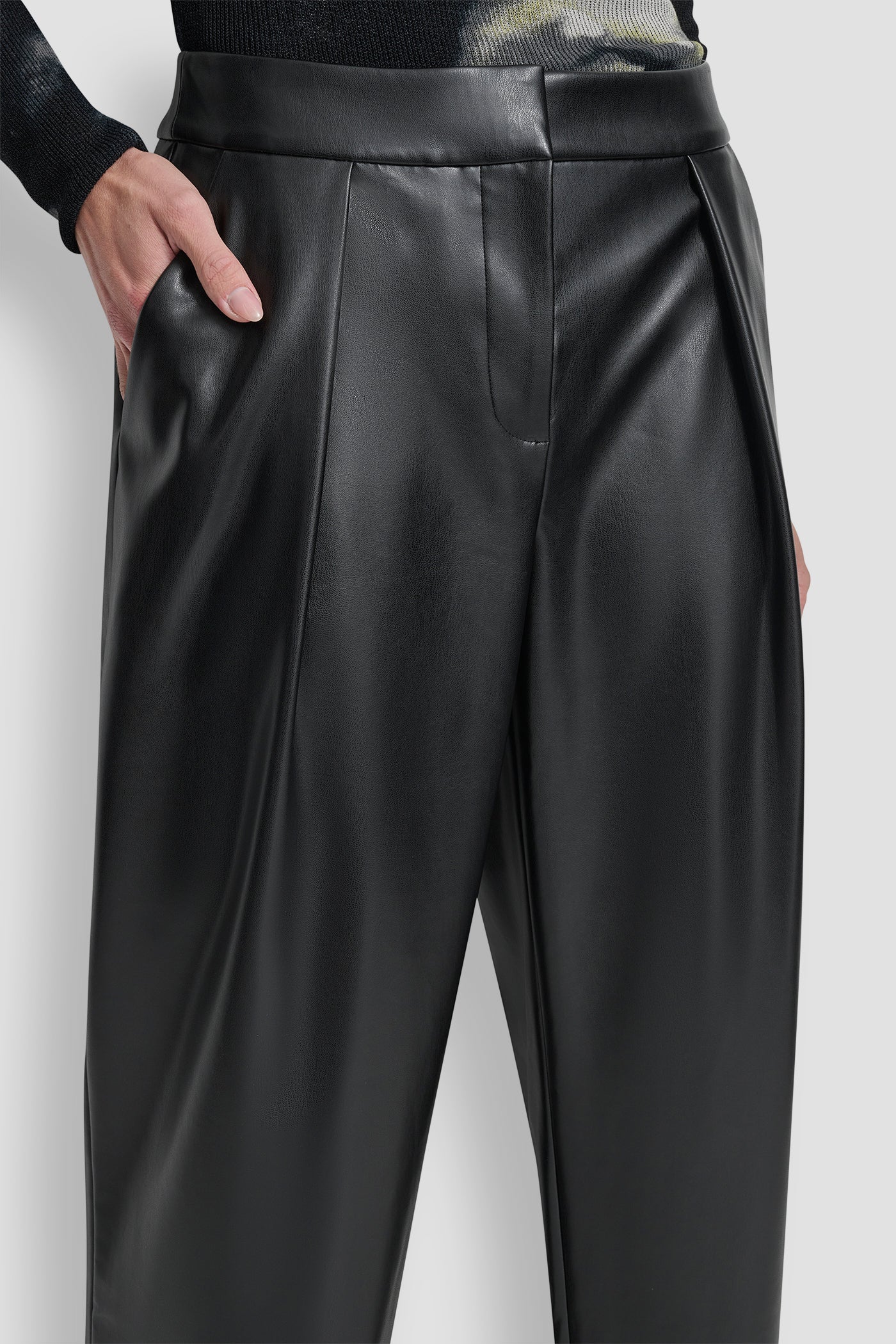 WIDE LEG PLEAT FRONT PANT - Image 5