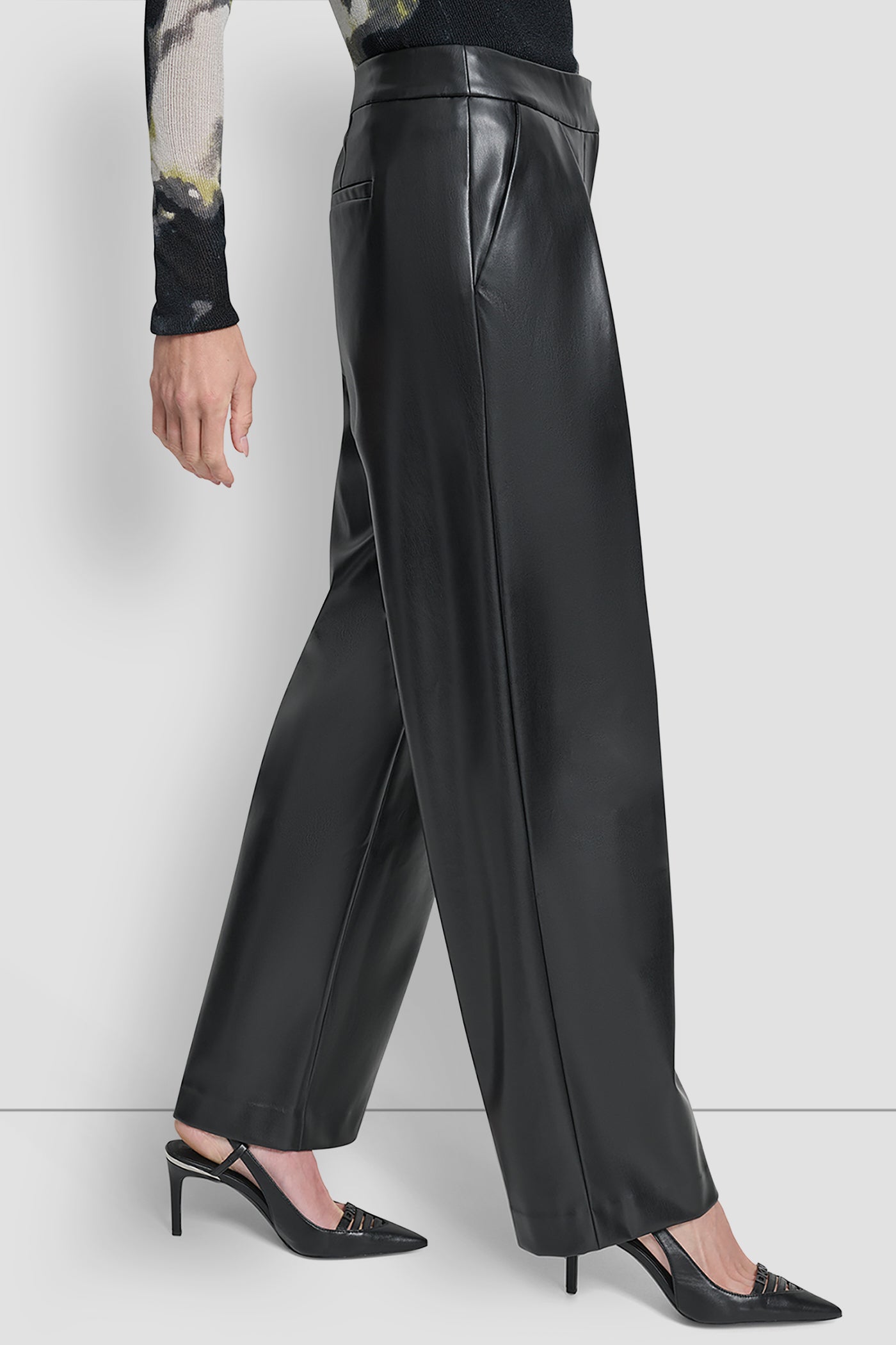 WIDE LEG PLEAT FRONT PANT - Image 4