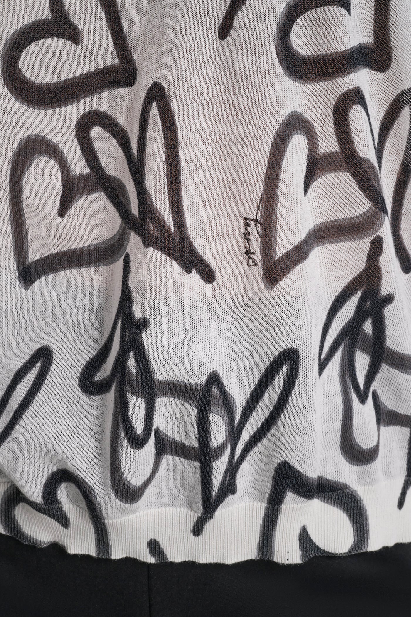 COTTON-BLEND GRAFFITI HEART SWEATER - Image 7