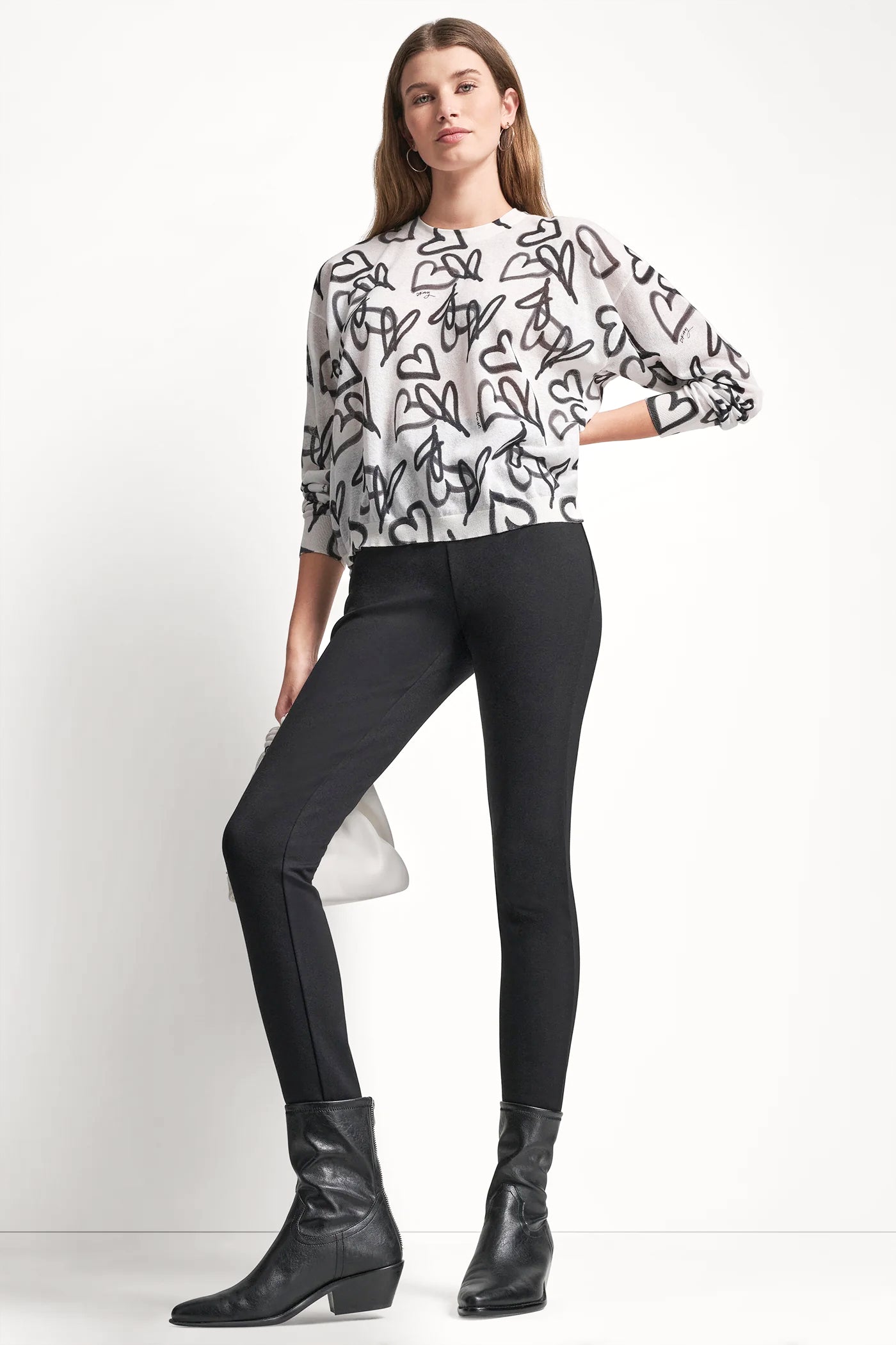 COTTON-BLEND GRAFFITI HEART SWEATER - Image 5