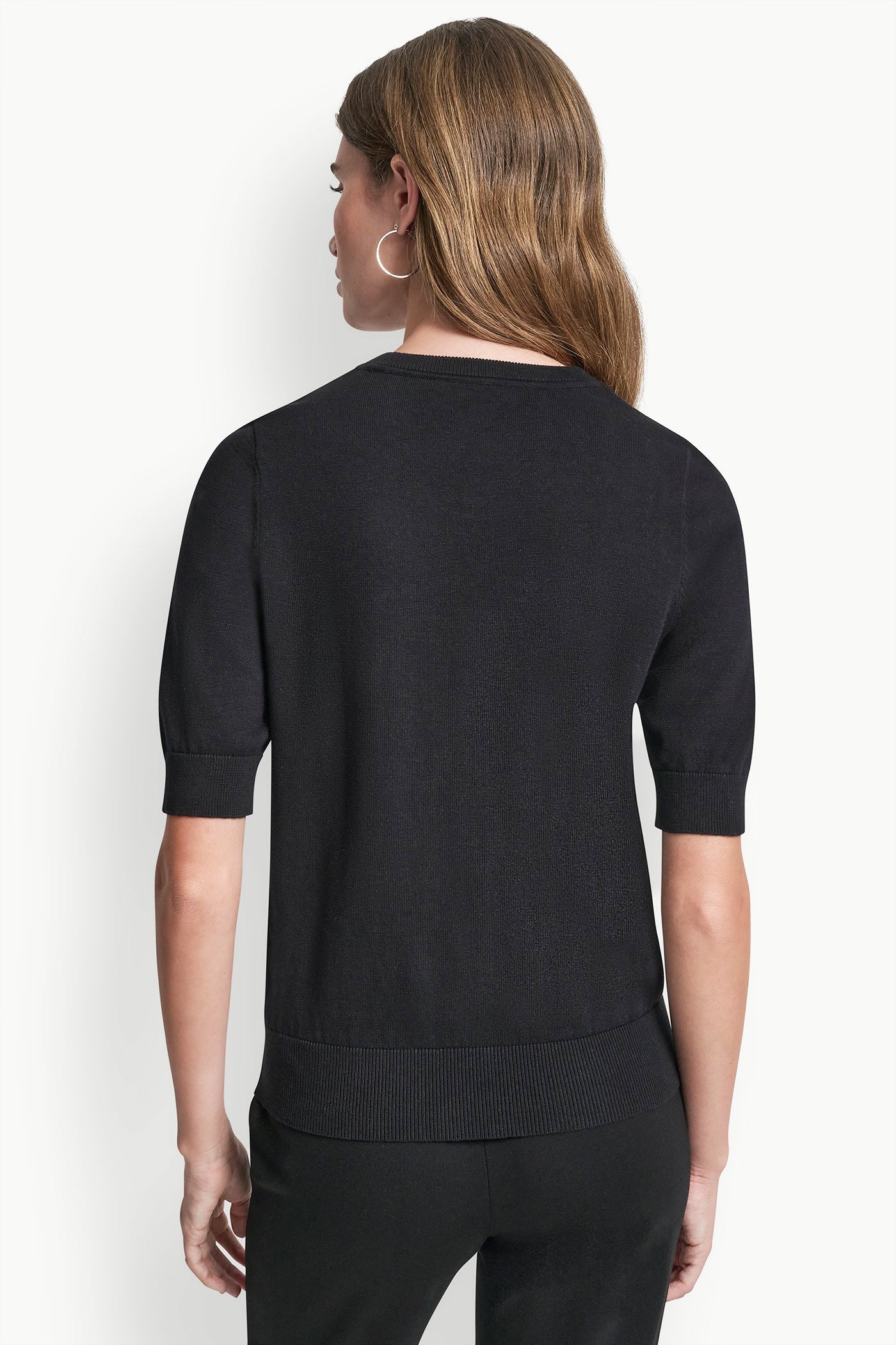 COTTON-JACQUARD SHORT-SLEEVE GRAFFITI HEART SWEATER - Image 3