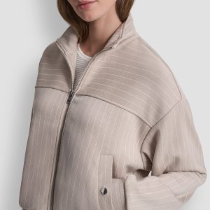 PINSTRIPED TRACK JACKET