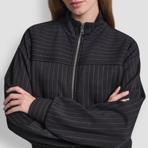 PINSTRIPED TRACK JACKET