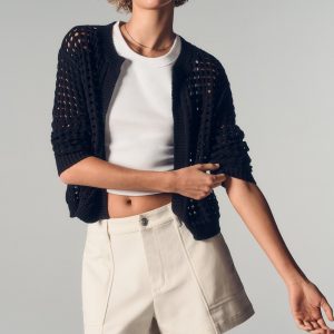 OPEN-STITCH CARDIGAN